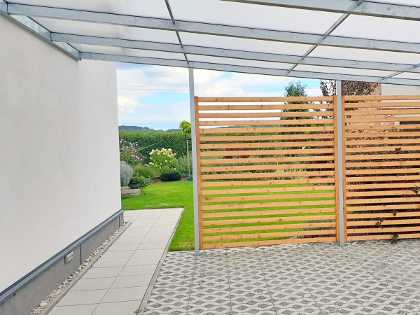 PŘÍSTŘEŠEK ROVNÝ STEEL STRAIGHT D PRO 2 AUTA - polykarbonát