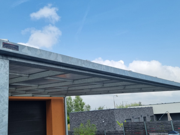 PŘÍSTŘEŠEK ROVNÝ STEEL STRAIGHT D PRO 2 AUTA - polykarbonát