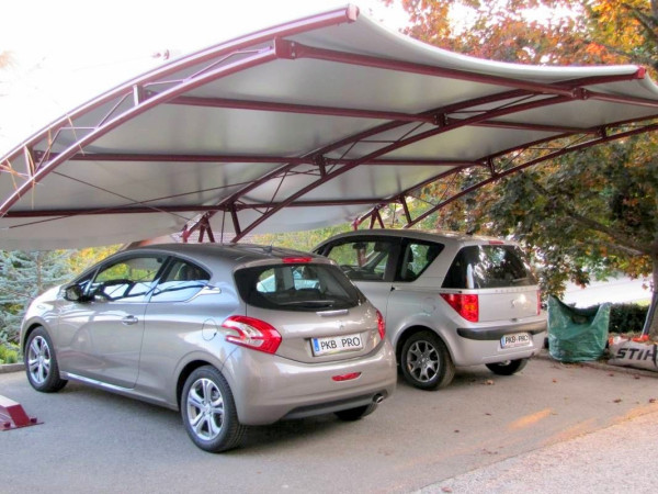 PŘÍSTŘEŠEK PRO 2 AUTA PRESTIGE - s plachtou