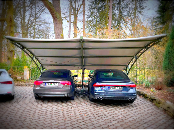 PŘÍSTŘEŠEK PRO 2 AUTA PRESTIGE - s plachtou