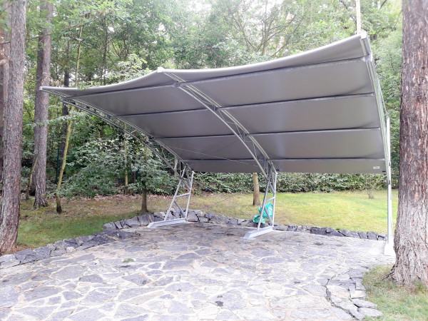 PŘÍSTŘEŠEK PRO 2 AUTA PRESTIGE - s plachtou