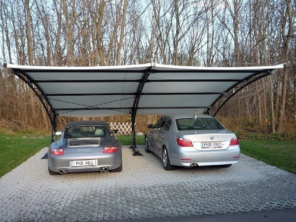 PŘÍSTŘEŠEK PRO 2 AUTA PRESTIGE - s plachtou