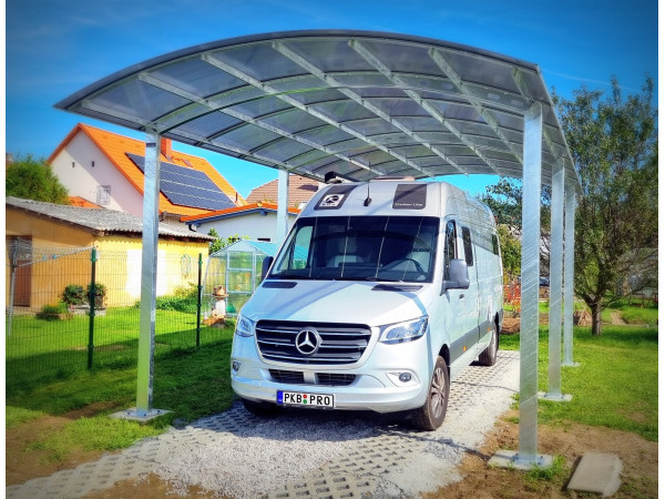 Přístřešek na karavan – kvalitní ochrana s obloukovou střechou