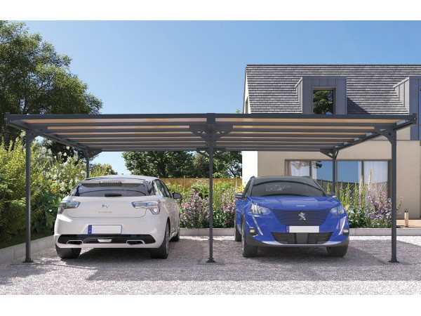 🚗🚗 Přístřešek pro 2 auta 🚗🚗 – Moderní hliníkový carport s polykarbonátem | Doprava zdarma 🚚