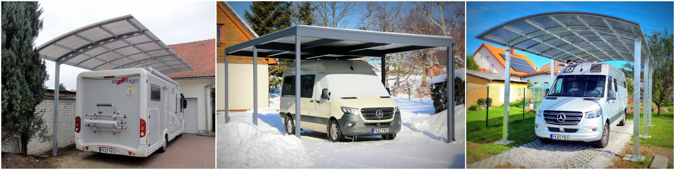 🚐 Přístřešky pro obytná auta na zakázku | Maximální ochrana a kvalita